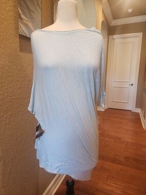 Light Blue Women’s Boatneck Dolman Top
